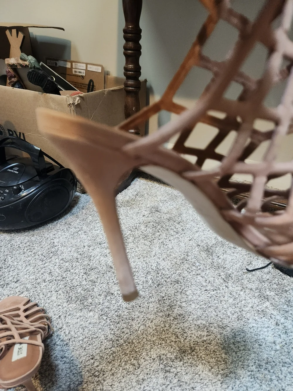 Steve Madden Blush Cage Strappy Heels